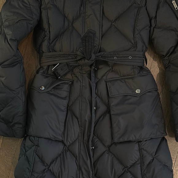 BURBERRY Black Puffer Coat with Hood - Picture 2 of 10